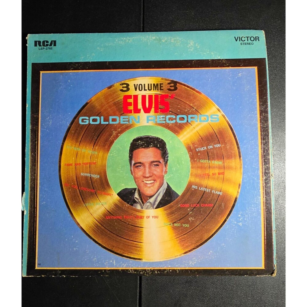 Elvis Presley Golden Records Vol 3 LSP-2765 Stereo Vinyl LP RCA w Elvis Insert